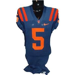  #5 Syracuse 2007 Game Used Navy Football Jersey: Sports 