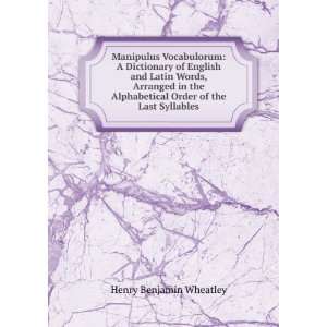  Manipulus Vocabulorum A Dictionary of English and Latin 