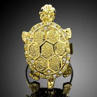 ARINNA Swanky GP ring Longevity Turtle W Crystal rings  