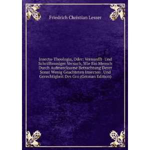   Des Gro (German Edition): Friedrich Christian Lesser: Books