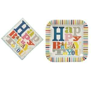   Happy Birthday Paper Plates and Napkins Set By Meri Meri Toys & Games