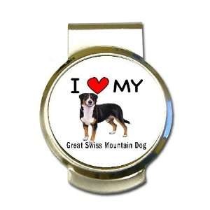    I Love My Great Swiss Mountain Dog Money Clip: Office Products