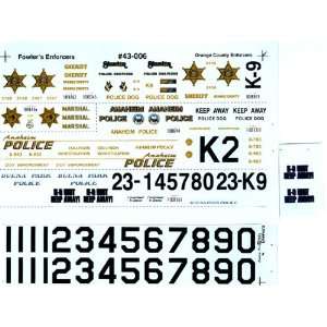  #43006 1/43 Orange County CA Enforcers Police Decals