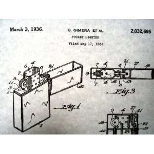   Lighter Collector Set of U.S. Patents for Framing: Everything Else