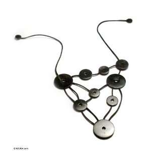 Bull horn wrap necklace, Organic Chic