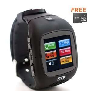  G13(with micro8GB) Black Touch Screen Camera MP3 GSM Watch 