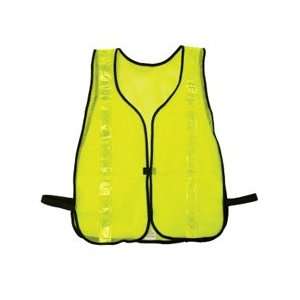 SV8   Safety Vest, Soft Fluorescent Lime Vest With 1 3/8 Lime Yellow 