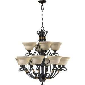 Quorum 6969 12 95 Cassia 12 Light Chandelier, Old World Finish with 