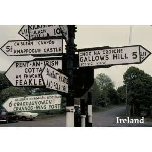  SIGNPOST BUNRATTY CASTLE FOLK PARK GALLOWS HILL IRISH 