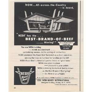  1968 NEBA Roast Beef Sandwich Restaurant Landmark Building 