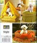 OOP! PET DOG CANOPY BEDS DOGGY ROUND OTTOMAN BEDS SEWIN