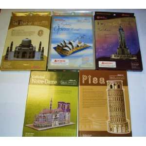   Tower of Pisa, Taj Mahal, Sydney Opera House, Notre Dame Toys & Games