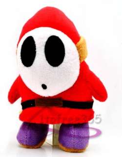 New Super Mario 6 Shy Guy Plush Doll MX1306  