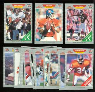 1989 Pro Set Super Bowl Broncos set (20) w/JOHN ELWAY  