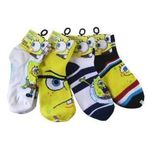   Kids Ankle Socks (Shoe Size 10.5   4)   Spongebob Socks: Toys & Games