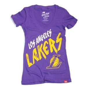  Los Angeles Lakers Womens Stroke Vintage Super Soft V 