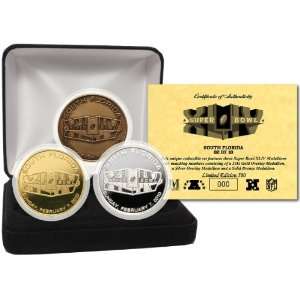  Highland Mint Super Bowl XLIV Commerative Coin Set Sports 