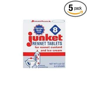  Junket Rennet Tablets 8 Ct.   Special Pack of 5 Health 