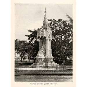  1903 Print Bombay Mumbai India Queen Empress Sculpture 