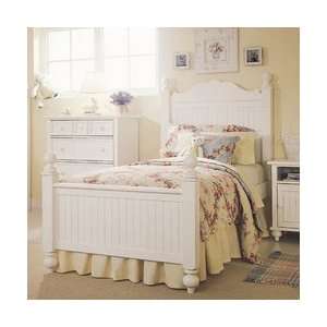  Summerhaven Scallop Top Low Post Bed   Twin