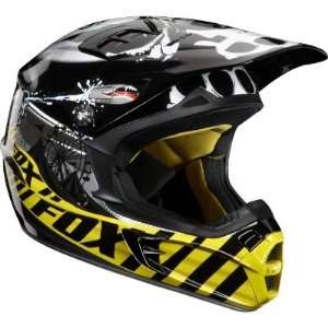  Fox Racing V2 Moto Circus Helmet Grey/Yellow XS 