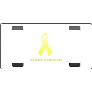 Suicide Awareness Ribbon Vanity License Plate