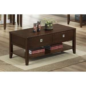  New Jersey Brown Wood Modern Coffee Table