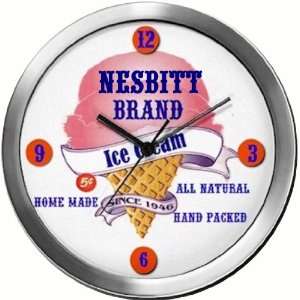  NESBITT 14 Inch Ice Cream Metal Clock Quartz Movement 