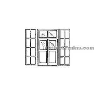   Scale Double Doors w/Iron Shutters 5 5x9 7 (2/ Pkg.): Toys & Games