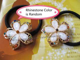 New RhineStones Colorful Flower Hair Elastic HeadBands  