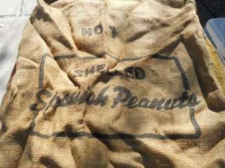 VINTAGE BURLAP FEED SACK:PEANUT SACK