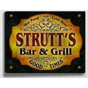  Strutts Bar & Grill 14 x 11 Collectible Stretched 