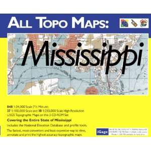   iGage All Topo Maps Mississippi Map CD ROM (Windows): GPS & Navigation