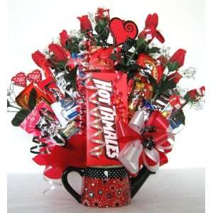 Hugs and Kisses Anniversary Candy Bouquet:  Grocery 