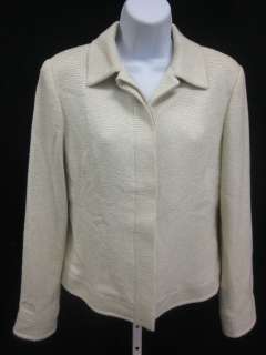 AGNONA Sage Tweed Buttoned Blazer Jacket Size 46  