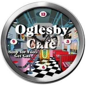  OGLESBY 14 Inch Cafe Metal Clock Quartz Movement Kitchen 