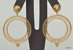   2,100 TEMPLE ST CLAIR 18K Gold Diamond Dangle Earrings on SALE!  