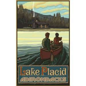  Northwest Art Mall Lake Placid Adirondacks Canoers 