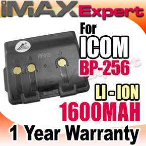 1600mAh BP 256 Two Way Radio Battery for ICOM E92D 92AD Dual Band 