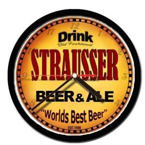  STRAUSSER beer and ale cerveza wall clock: Everything Else