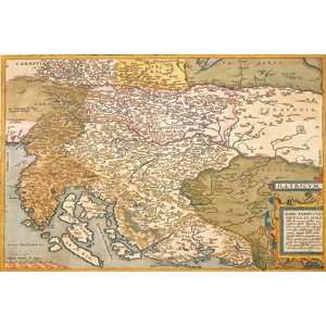  Europe #4 by Abraham Ortelius 18x12:  Home & Kitchen