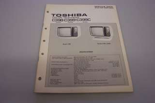 TOSHIBA C398/C399C399C COLOR TV SERVICE MANUAL H/C  