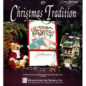   Needle Christmas Traditions Cross Stitch Card Holder: Home & Kitchen