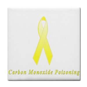  Carbon Monoxide Poisoning Awareness Ribbon Tile Trivet 
