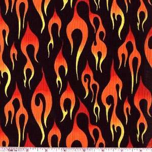  45 Wide Movin On Flames Red Fabric By The Yard: Arts 