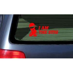  I Am the Stig   Red Vinyl Sticker Automotive