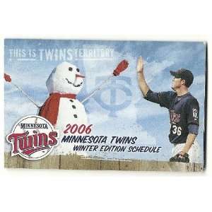  2006 Minnesota Twins Pocket Schedule Sked 