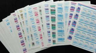 TRAINS ST VINCENT 40 Colour Proofs MNH Sheets of 50  