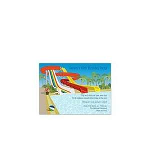  Water Slide Invitation Beach and Pool Party Invitations 