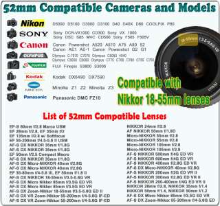 52mm 28Pc FILTER SET LENS KIT FOR CAMERA NIKON D5100 &  